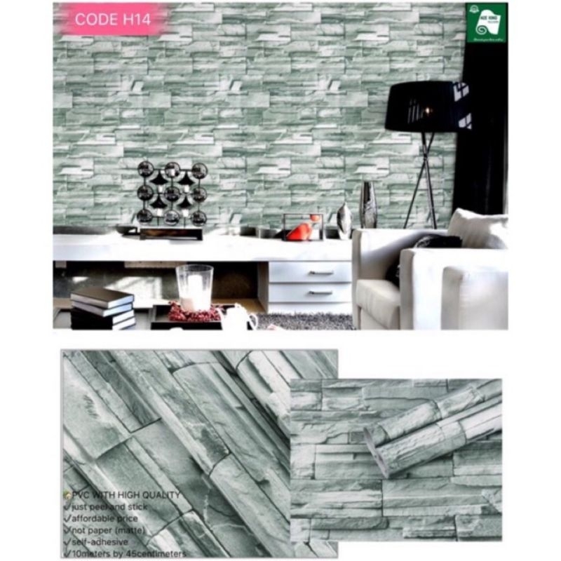 Y Wallpaper Brick Design Pvc Waterproof Self Adhesive Wall Sticker