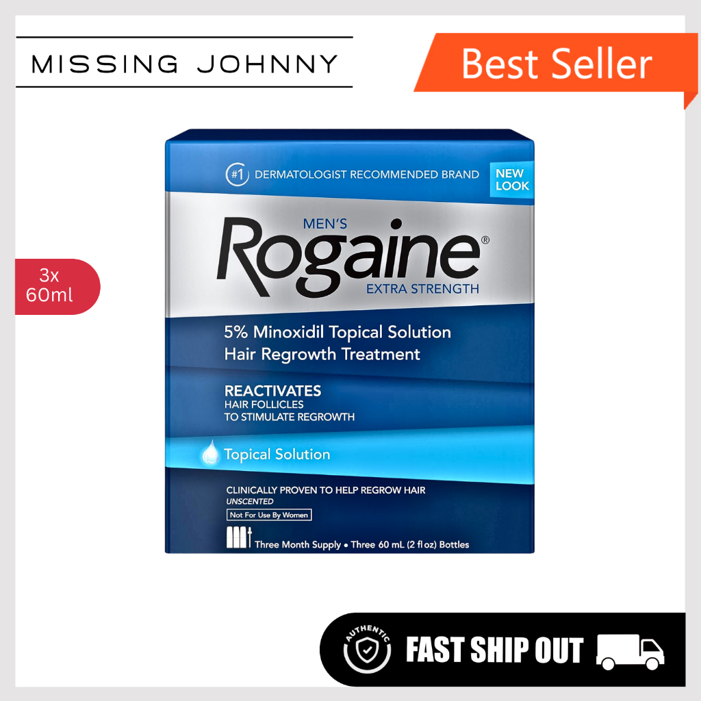 Rogaine Men Extra Strength 5 Minoxidil Topical Solution 3 Months