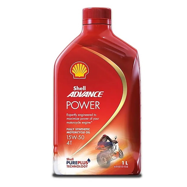 Shell Advance 4T Power 15W 50 Fully Synthetic Motorcycle Oil 1 Liter