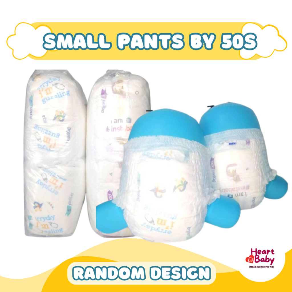 Heart Baby Korean Diaper Small Pants Random Design Ultrathin By S