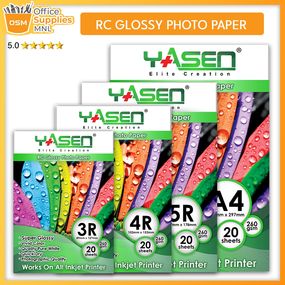 RC Glossy Waterproof Photo Paper Woven Photopaper 260GSM 3R 4R 5R A4