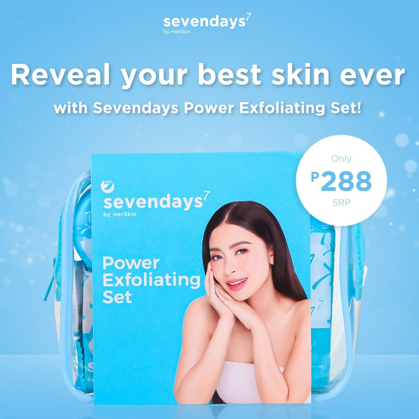 Sevendays Power Exfoliating Facial Set By Herskin New Packaging