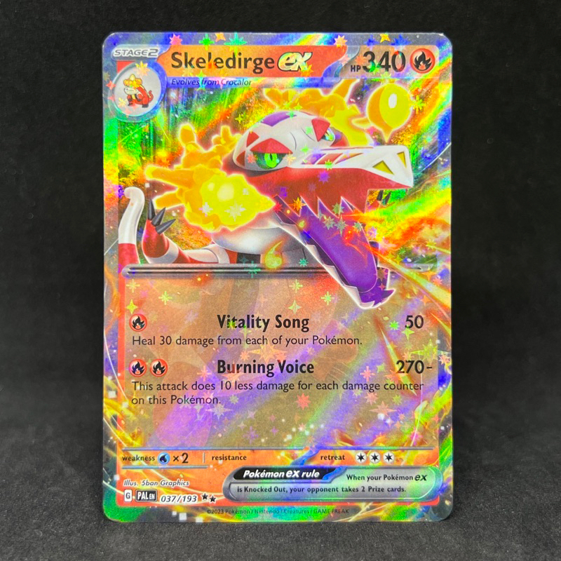 Pokemon TCG Skeledirge Ex Ultra Rare 037 193 2023 Scarlet Violet