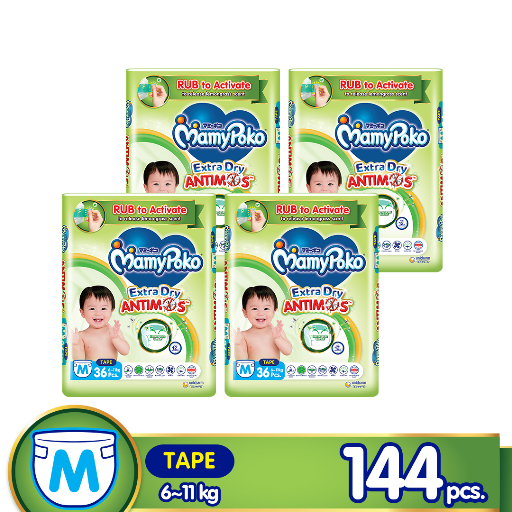 Mamypoko Extra Dry Protect Antimos Mosquito Repellent Baby Diaper Tape