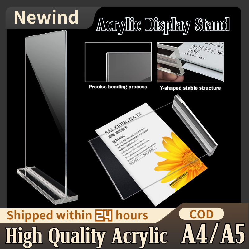 A A Acrylic Sign Holder Acrylic Menu Display Stand Clear Plastic