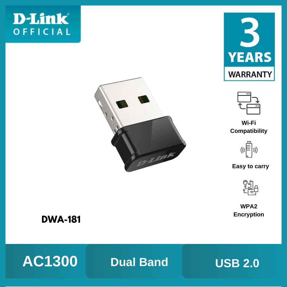 D Link Dwa Ac Mu Mimo Wi Fi Nano Usb Adapter Shopee Philippines