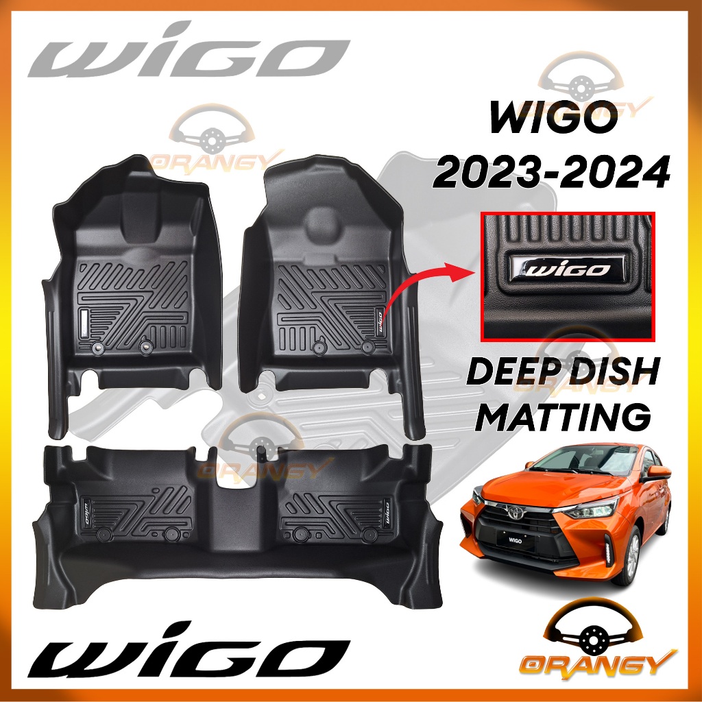 ALL NEW Toyota Wigo 2023 To 2025 OEM Deep Dish Matting 9D WITH