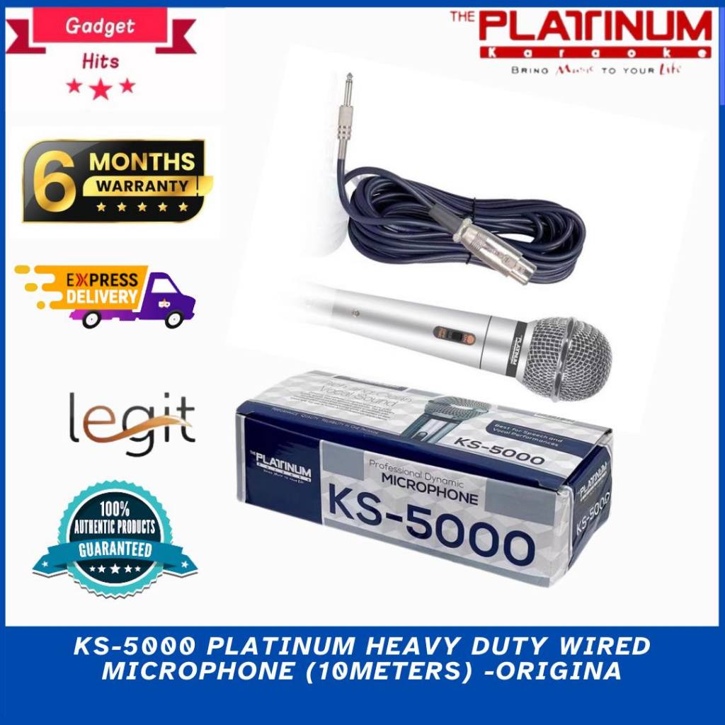 Ks Platinum Heavy Duty Wired Microphone Meters Origina