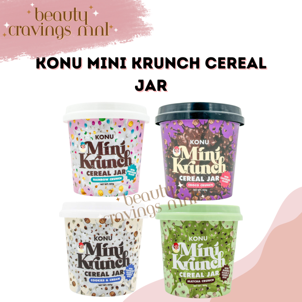 Konu Mini Krunch Cereal Jar 160g Extra Big Jar 350g Solo Cup 60g