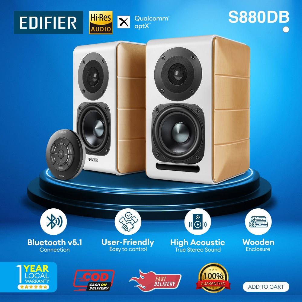 Edifier S880DB Hi Res AUDIO Certified Bookshelf Speakers Shopee