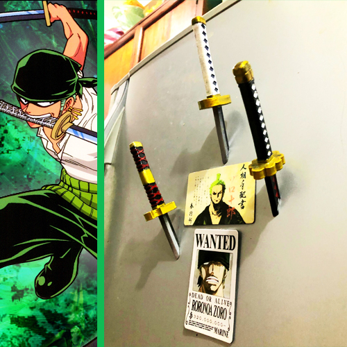 One Piece Roronoa Zoro Katana Ref Magnet Wado Ichimonji Shusui Sandai