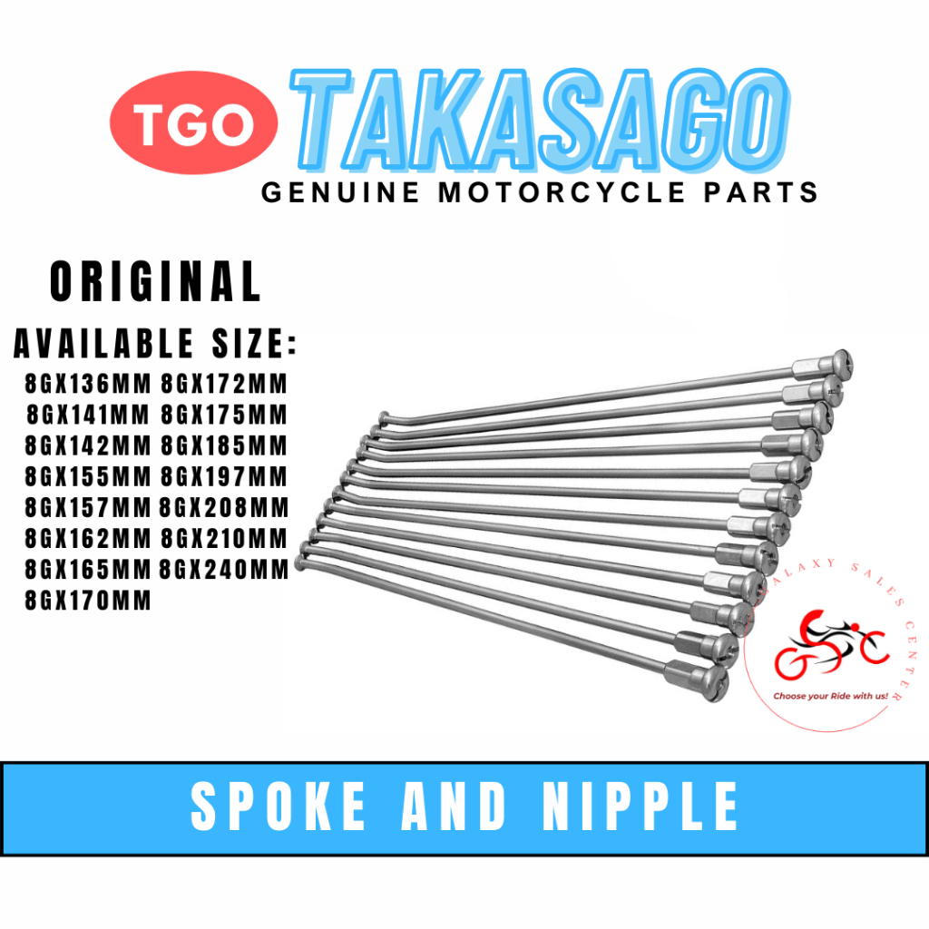 TAKASAGO TGO ORIGINAL SPOKE AND NIPPLE 8GX170MM Shopee Philippines