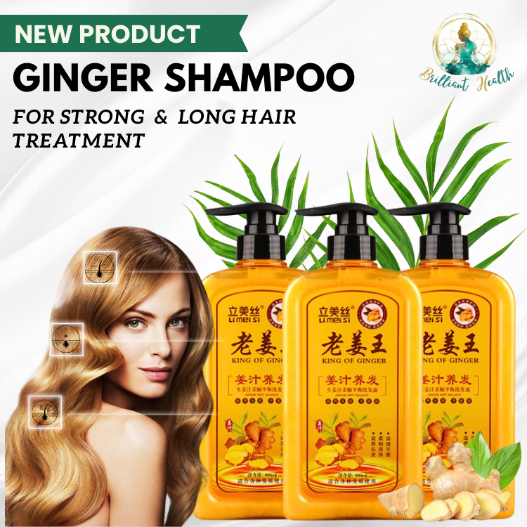 Ginger Hair Shampoo Fast Regrowth Hair Thick Anti Hair Loss Anti