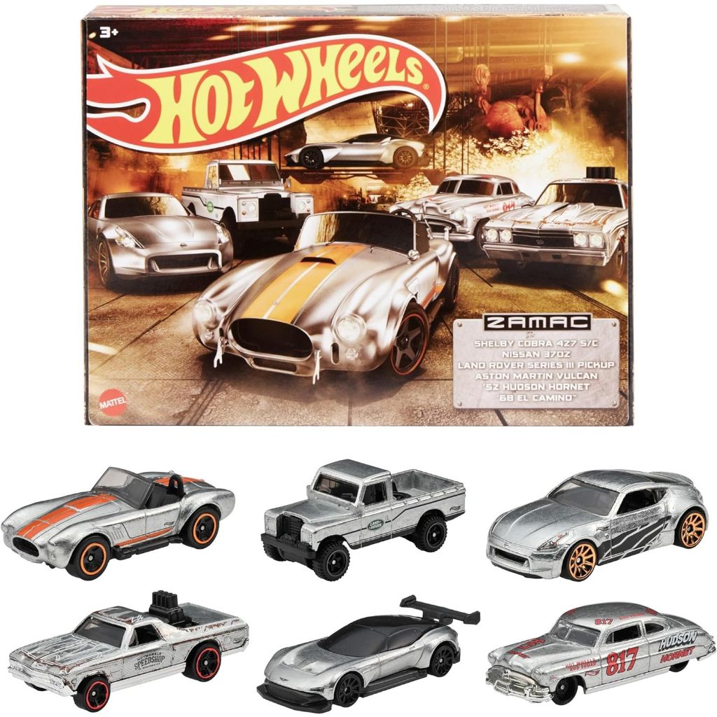 Hot Wheels ZAMAC Multi Pack Shelby El Camino Land Rover Aston Martin Nissan 370s HUdson