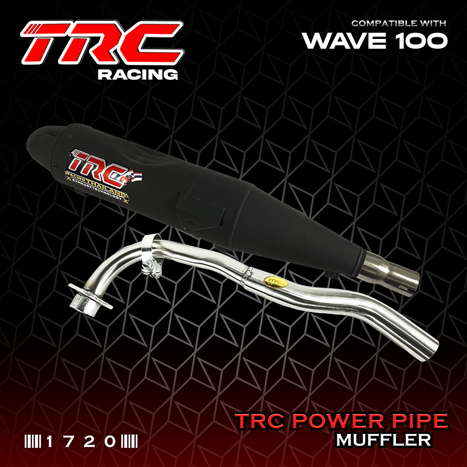 Trc Racing Wave Stock Power Pipe Muffler Exhaust With Removable