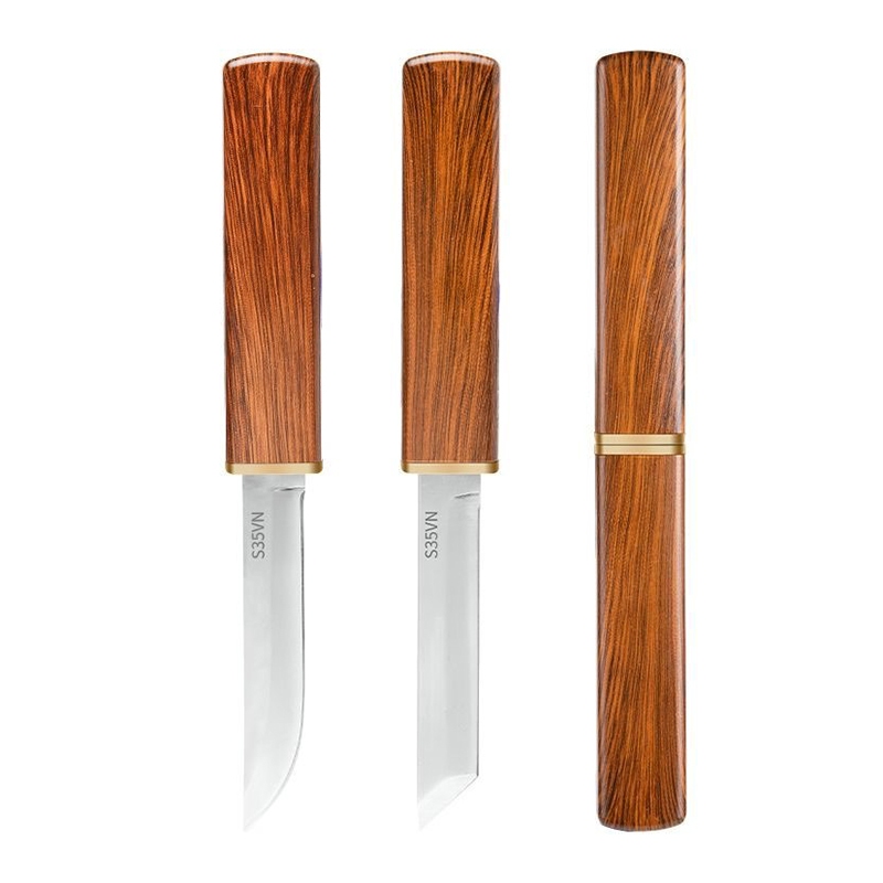 Japanese Chef S Knife Woodgrain Fruit Double Knife Multi Purpose