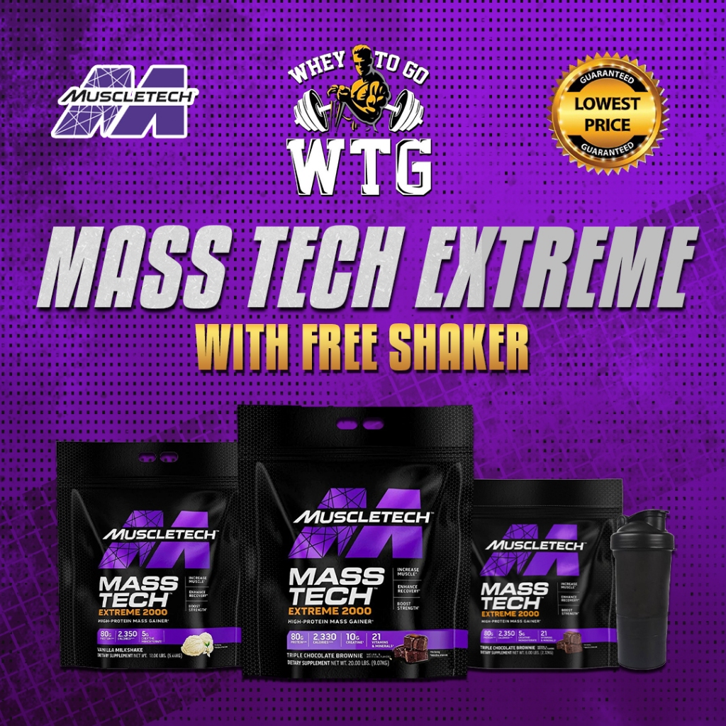 Muscletech Mass Tech Extreme 2000 High Protein Mass Gainer Shopee