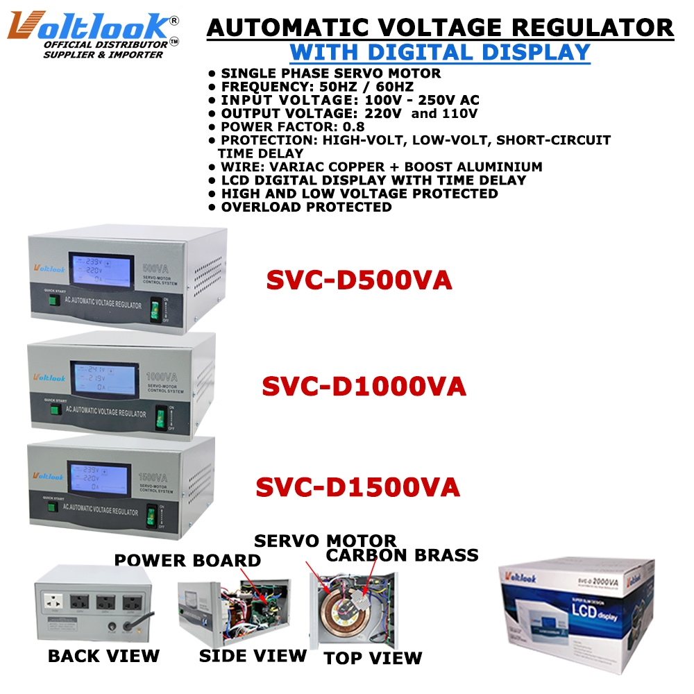 Voltlook Automatic Voltage Regulator With Digital Display And Time