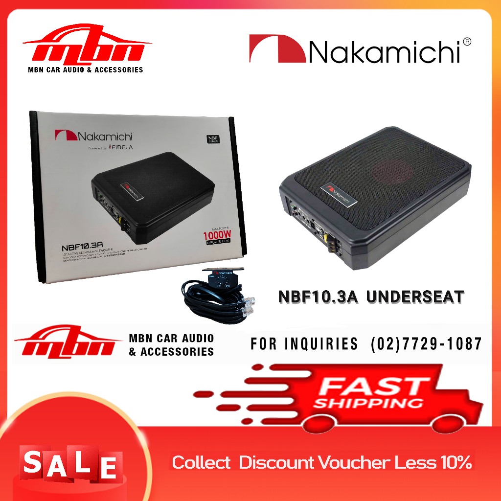 Geniune Nakamichi NBF10 3A Underseat Subwoofer 1000w Max Power Shopee