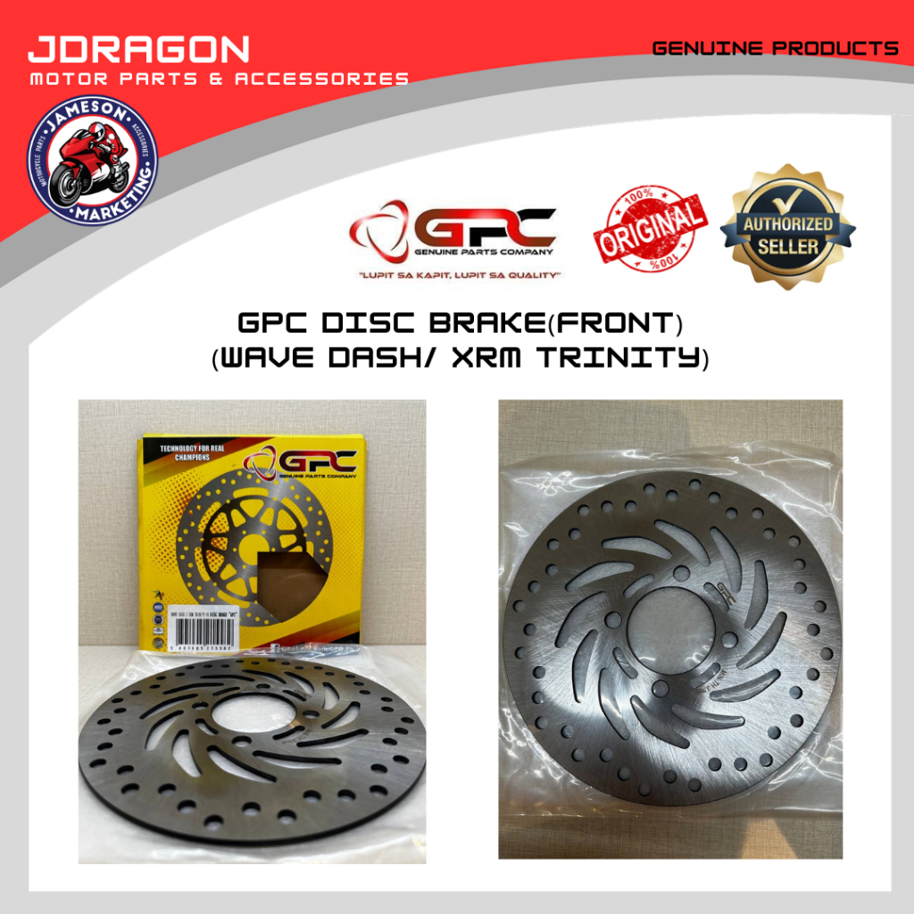 GPC FRONT DISK BRAKE ROTOR WAVE DASH XRM TRINITY XRM 125 FI RS125 FI