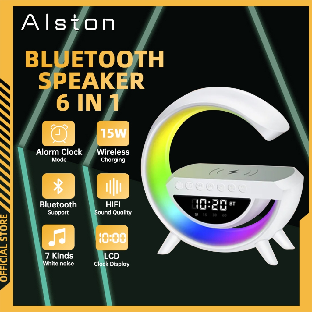 ALSTON BT 3401 Bluetooth HIFI Speaker 6in1 15W Wireless Charging LED