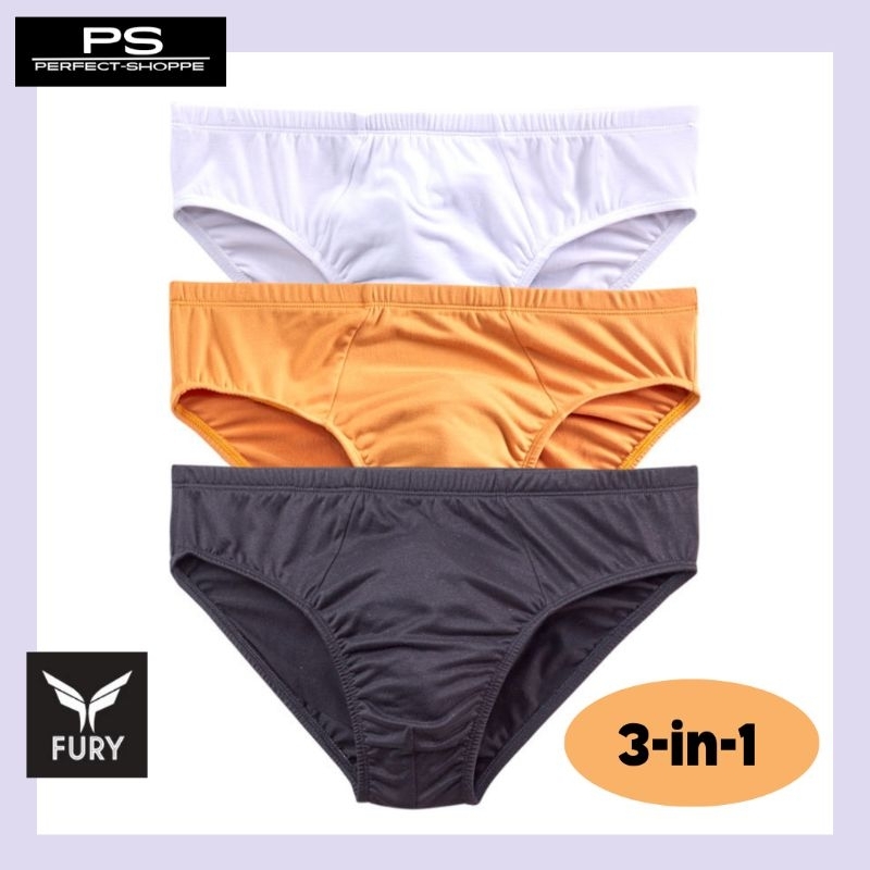 Fury Comfort Men S Bikini Brief Underwear In Pack Shopee