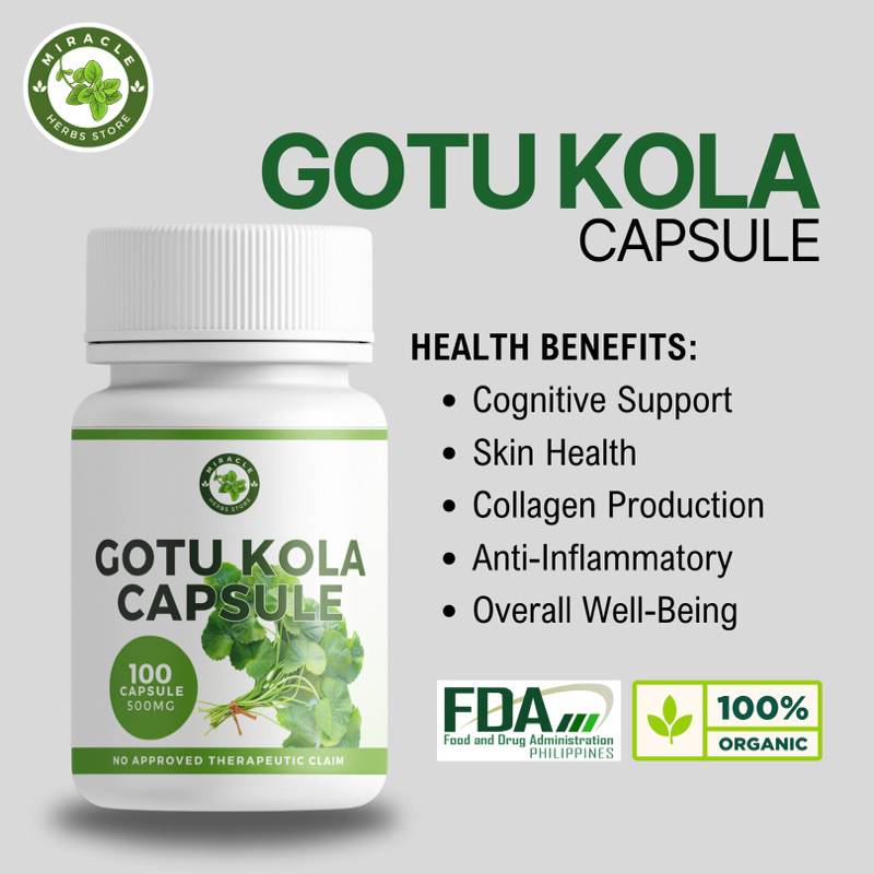 AUTHENTIC GOTU KOLA CAPSULE 100 CAPSULES Shopee Philippines