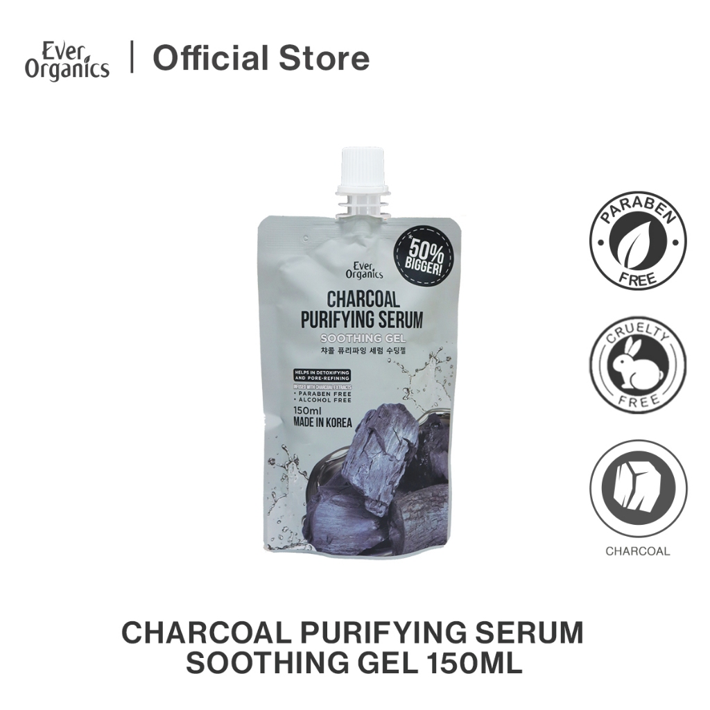 Ever Organics Serum Soothing Gel Ml Charcoal P Moisturizer