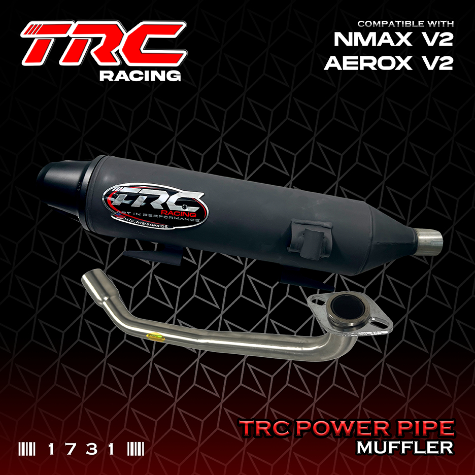 TRC Racing NMAX V2 AEROX V2 Power Pipe Muffler Exhaust With Removable