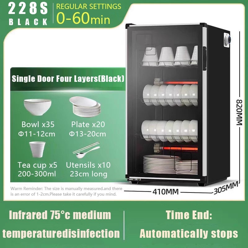 Disinfection Cabinet Dish Sterilizer With Dryer Cabinet UV Dishwasher