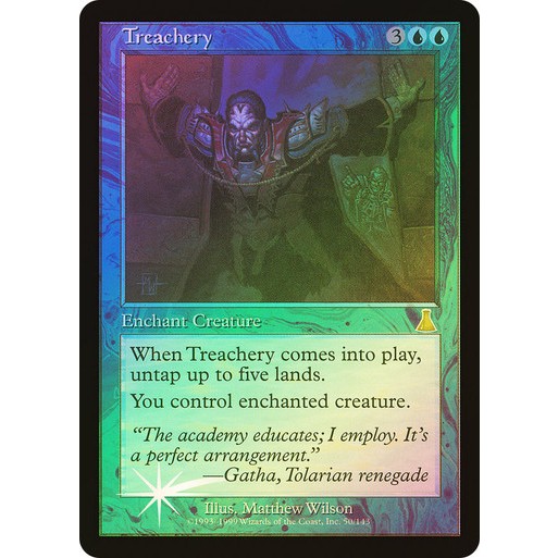 Mtg Proxy Card Treachery Foil Urza S Destiny Uds Shopee