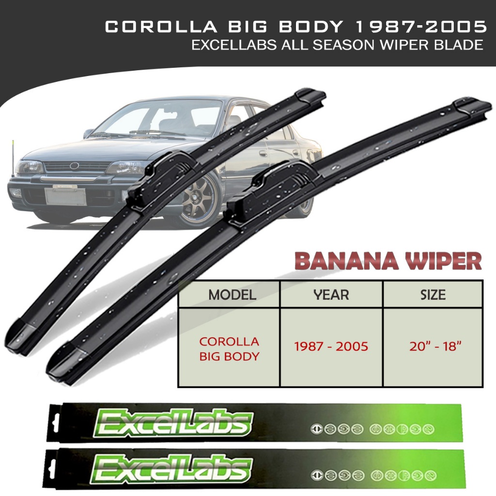 Toyota Corolla Big Body 1987 2005 20 18 Excellabs Front Wiper Blade