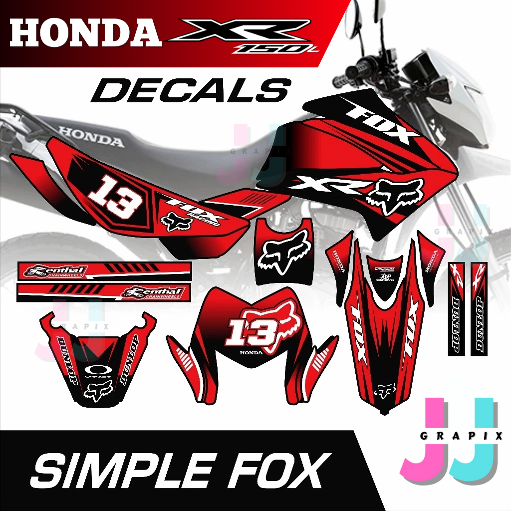 Honda XR 150L Full Body Decals Sticker Laminated Fade Proof Freebies