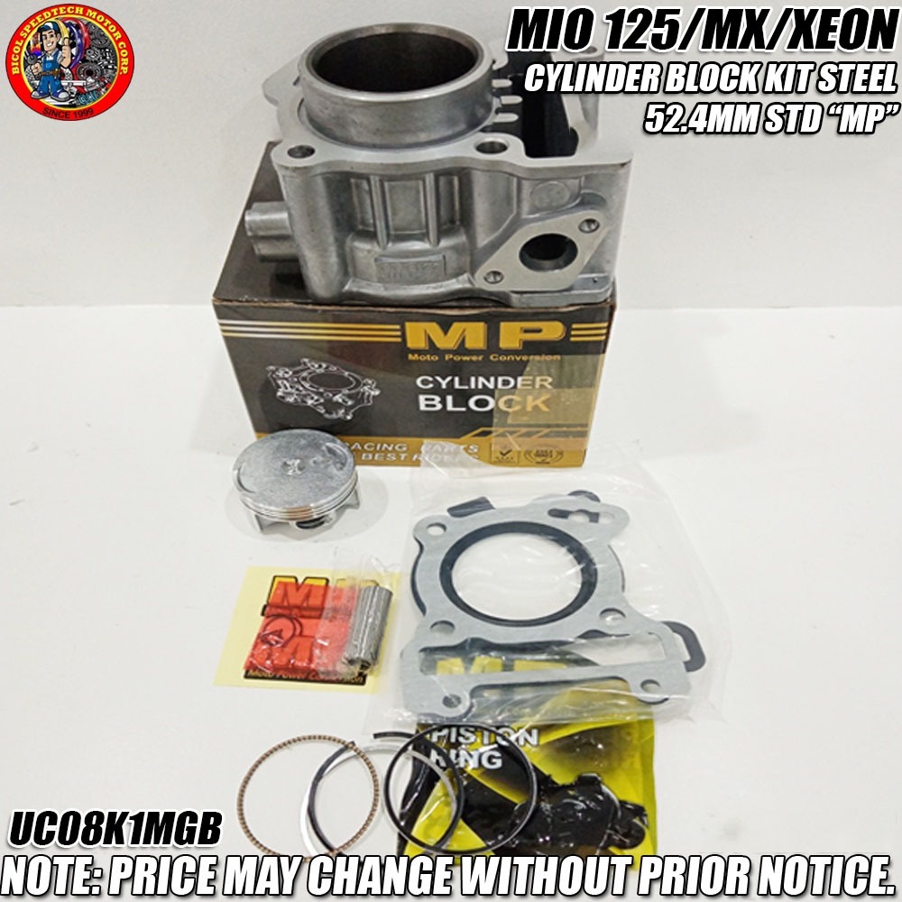 MIO 125 MX XEON CYLINDER BLOCK KIT STEEL MP 52 4MM STANDARD SIZE