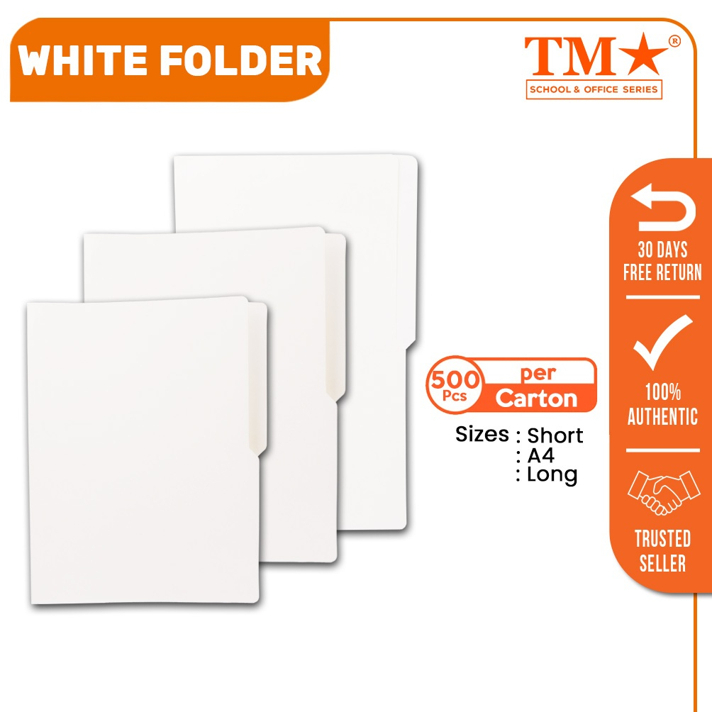 TM 500 Pcs Folder White 14 Pts TWF Shopee Philippines