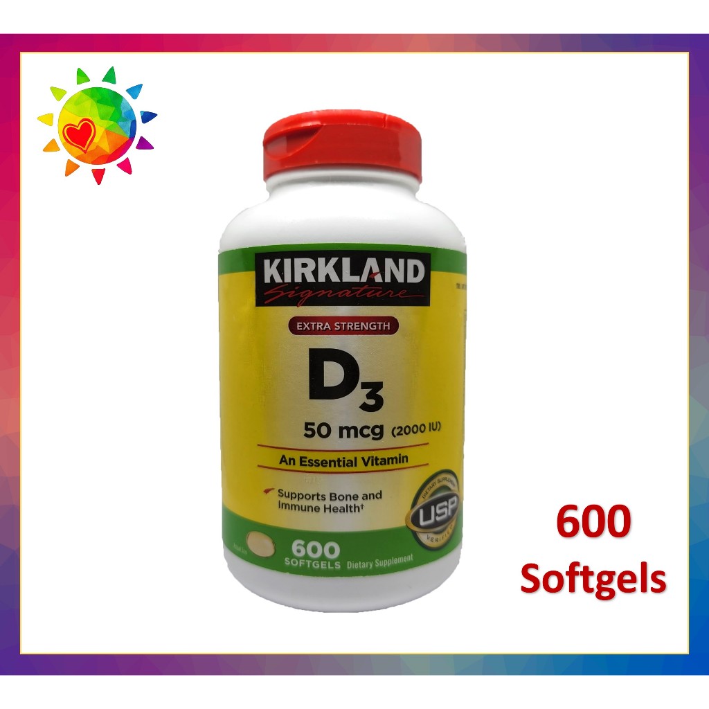 Kirkland Signature Vitamin D3 2000 IU 600 Softgels Shopee Philippines