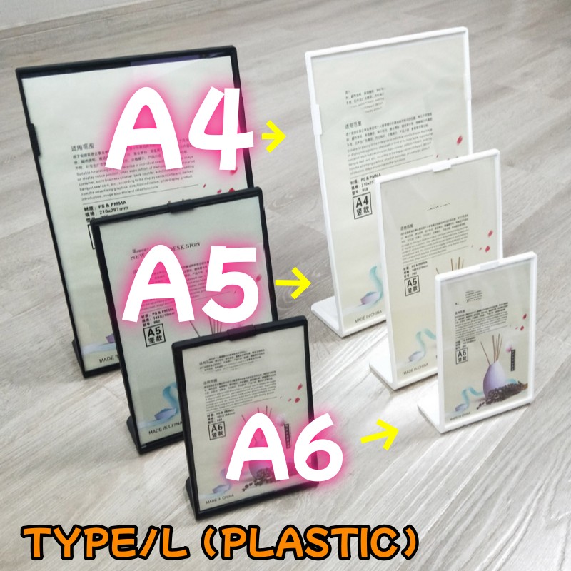 A A A Acrylic Menu Display Stand Double Side Clear Desk Display T