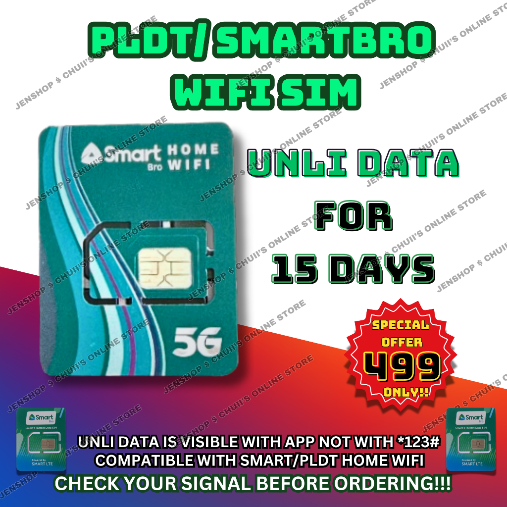 PLDT SMART BRO PREPAID WIFI SIM WITH UNLI DATA 30 DAYS Shopee Philippines