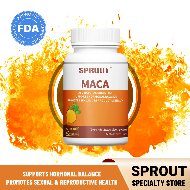 Organic Maca Root Black Red Yellow 1900 Mg Supports Reproductive