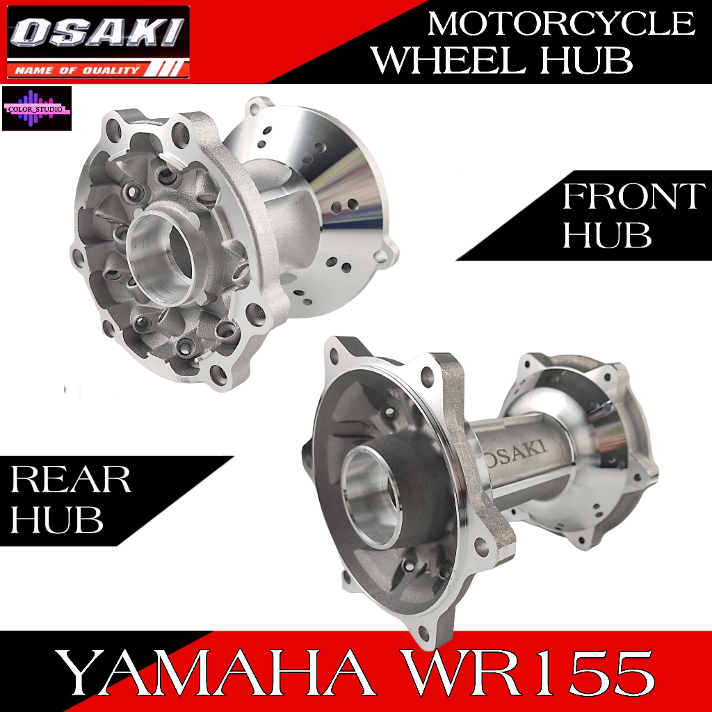 OSAKI Wheel Hub For Yamaha WR155 Front And Rear Chrome Finish Made In