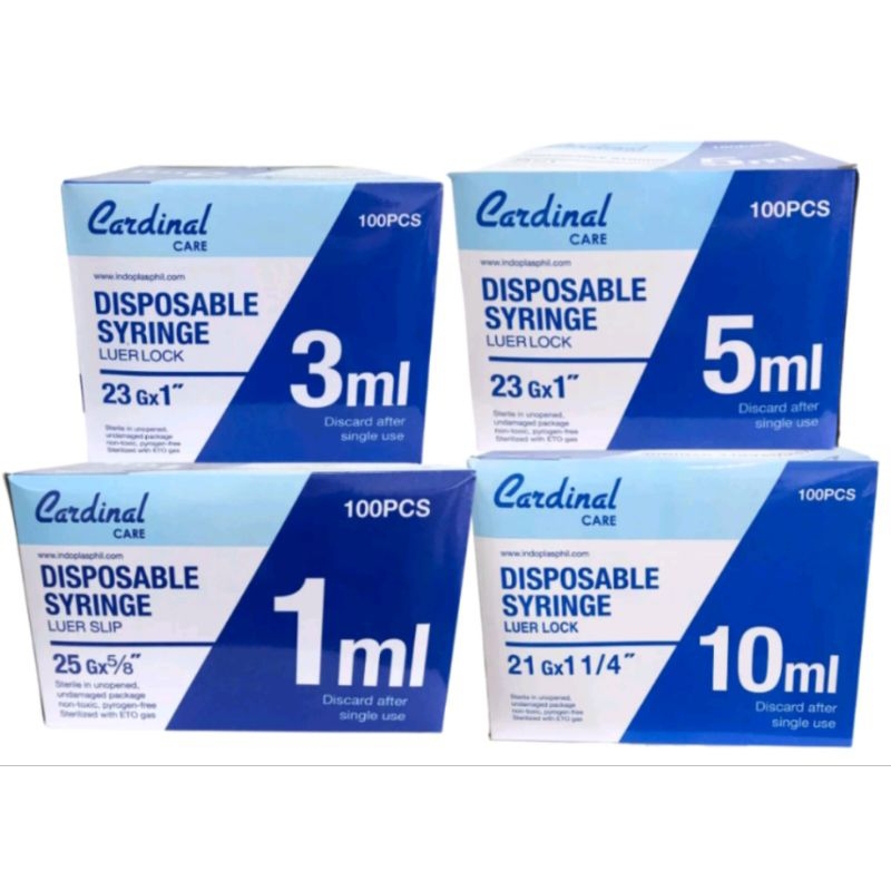 Cardinal Disposable Syringe Cc Cc Cc Cc Sold Per Box