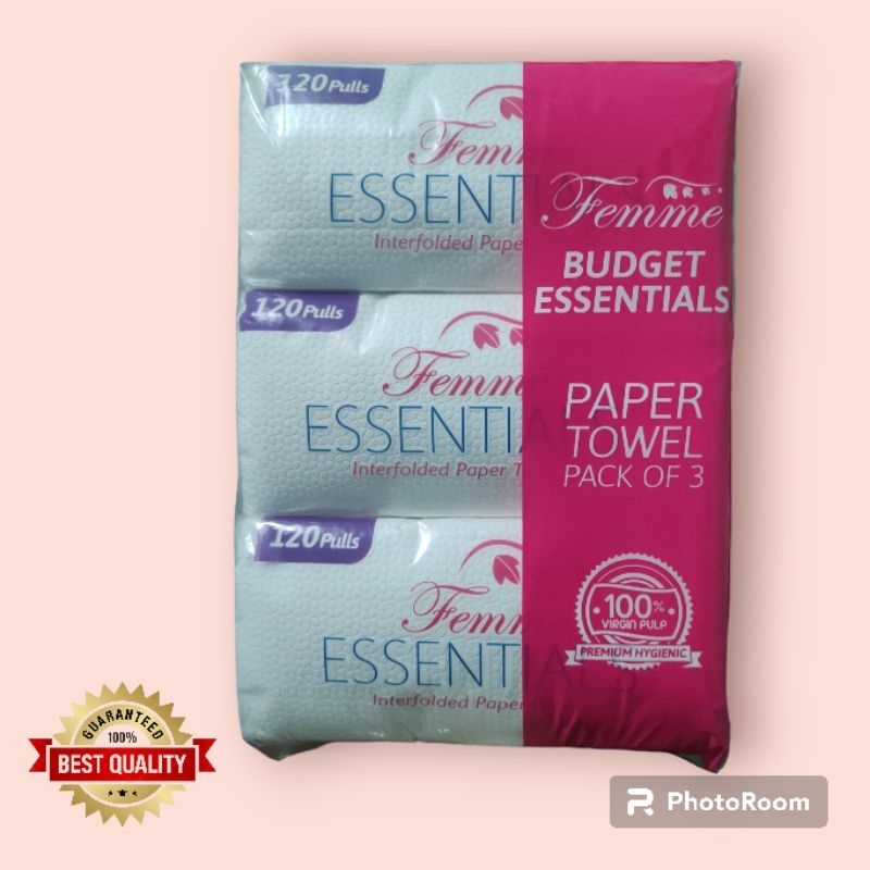 Femme Essentials Interfolded Paper Towel Pulls X Mm X Mm