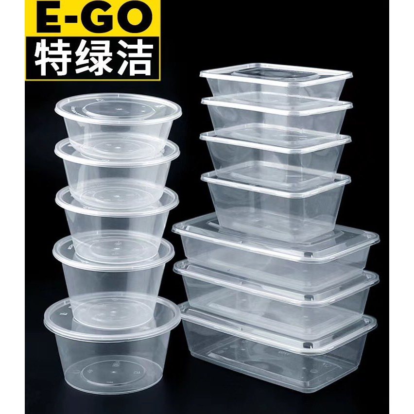 Round Rectangle Microwavable Containers Food Take Out Delivery