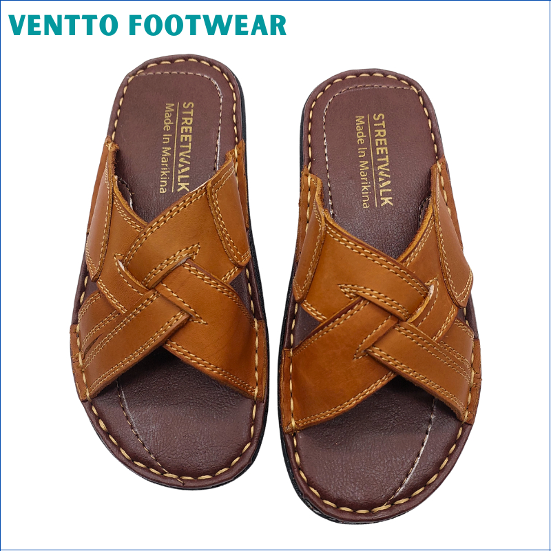 Ventto Footwear Marikina Made Leather Sandals For Men Classic De Ekis