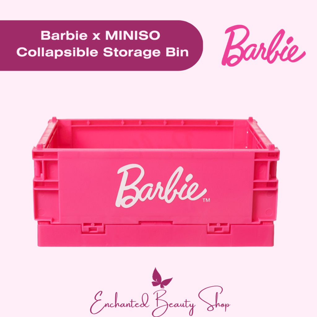 Barbie X Miniso Foldable Storage Basket Organizer Storage Box Shopee