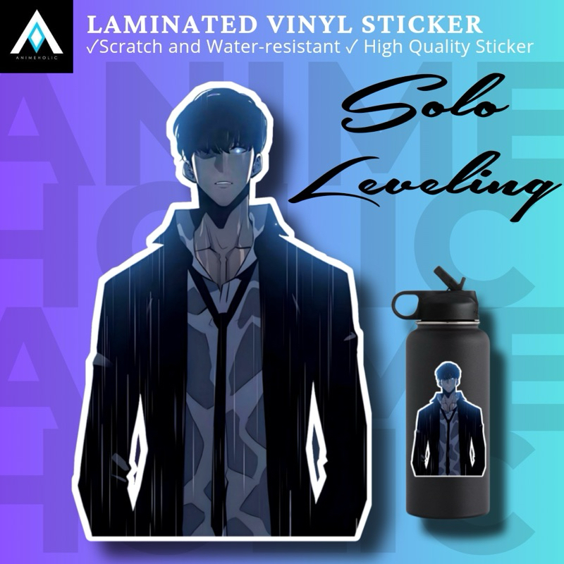 SOLO LEVELING SUNG JIN WOO SHADOW MONARCH LAMINATED VINYL STICKERS