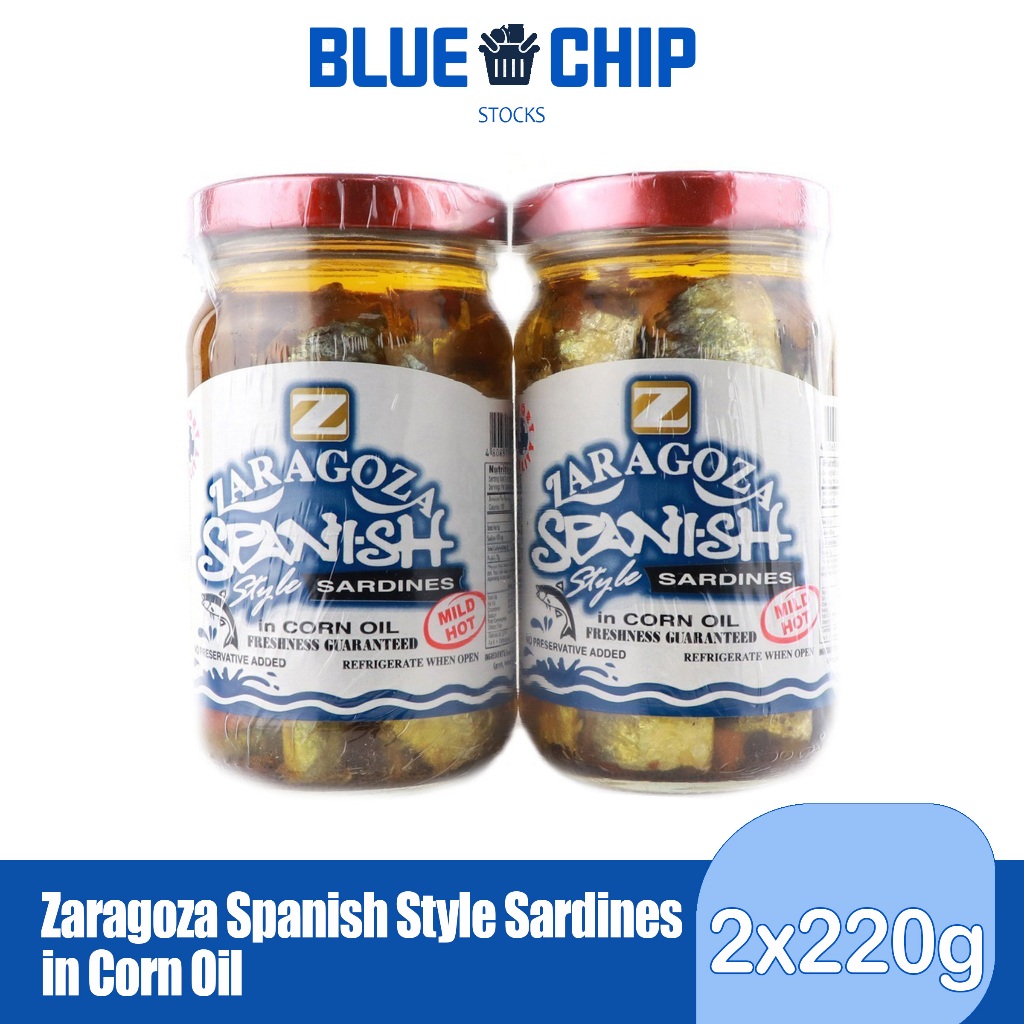 BlueChipsStocks Zaragoza Spanish Style Sardines In Corn Oil 2 X 220g