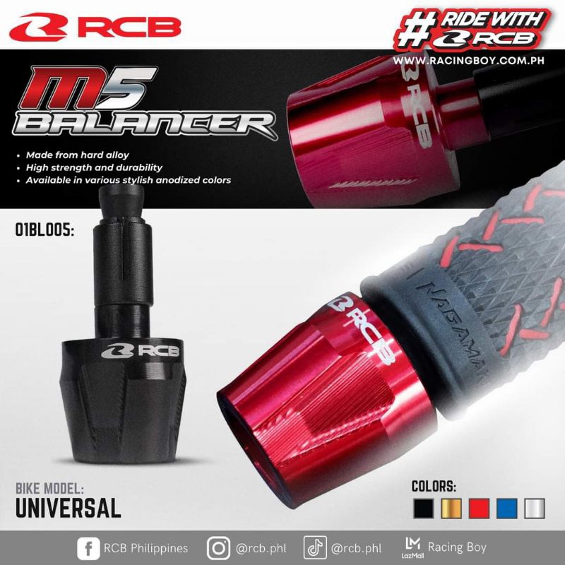 RCB Alloy Bar End Balancer M5 Universal Shopee Philippines