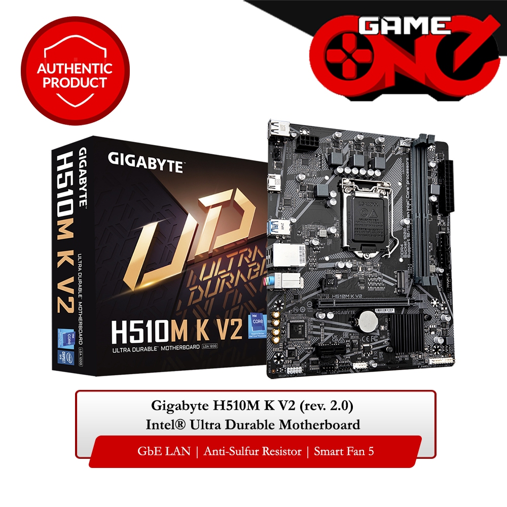 Gigabyte H M K V Rev Intel Ultra Durable Motherboard