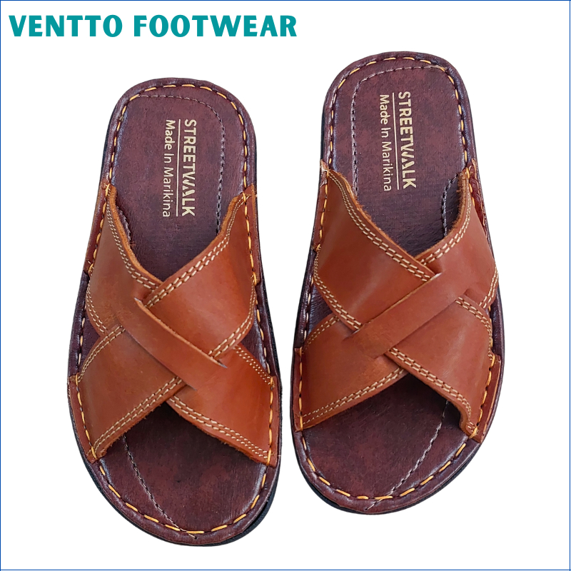 Ventto Footwear Marikina Made Slip On Sandals For Men Tahi Leather